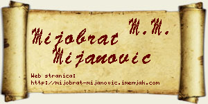 Mijobrat Mijanović vizit kartica